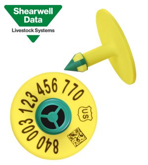 Shearwell BOS EID/RFID Official 840 USDA HDX Cattle Tag
